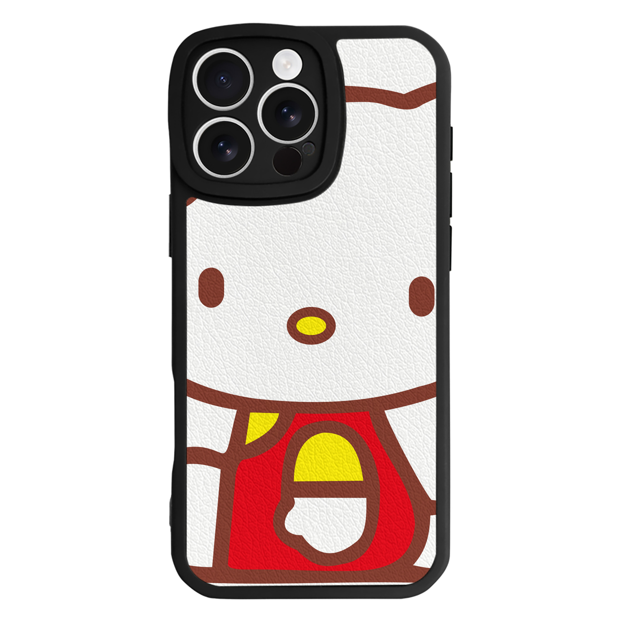 （画像用） Hello Kitty ハローキティ 【iPhone 16シリーズ対応】シリコンスマホケース（レザー調） 材質：シリコン